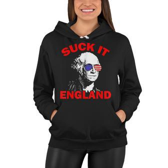 Suck It England Funny 4Th Of July Patriotic Women Hoodie - Seseable