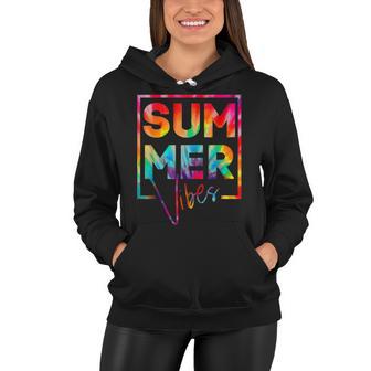 Summer Vibes Tie Dye Hello Summer Vacation Women Hoodie | Favorety DE