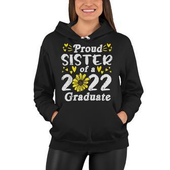 Sunflower Proud Sister Of 2022 Graduate Graduation Family V2 Women Hoodie - Thegiftio UK