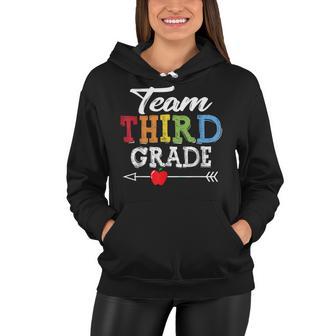 Team Third Grade Squad First Day Of School Teacher Kids Women Hoodie - Seseable