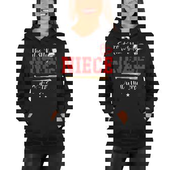 Thats My Niece Out There Proud Baseball Aunt Uncle Women Hoodie - Thegiftio