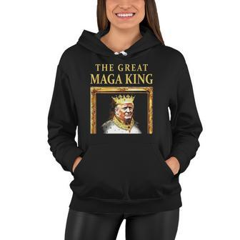 The Great Maga King Trump Portrait Ultra Maga King Women Hoodie | Mazezy UK