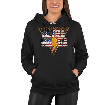 Ultra Maga Distressed Lightning Leopard Proud Ultramaga Gift Women Hoodie | Favorety DE