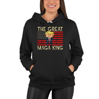 Ultra Maga Funny Great Maga King Pro Trump Women Hoodie | Mazezy
