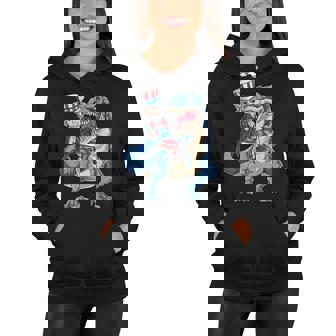 Uncle Sam Dinosaur T 4Th Of July T Rex Kids Boys Gifts Women Hoodie | Seseable CA