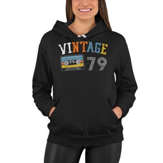 Vintage 79 40 Years Old 40Th Birthday 70S Cassette Gift Women Hoodie - Seseable