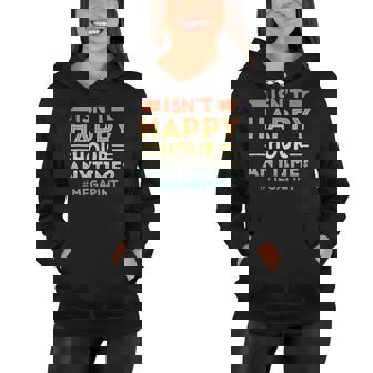 Vintage Isnt Happy Hour Anytime Mega Pint Women Hoodie | Mazezy
