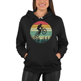 Vintage Mountain Bike Retro Downhill Biking Women Hoodie | Mazezy