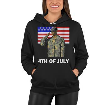 Womens 4Th Of July Proud Army Dad Independence Day American Flag Women Hoodie - Seseable