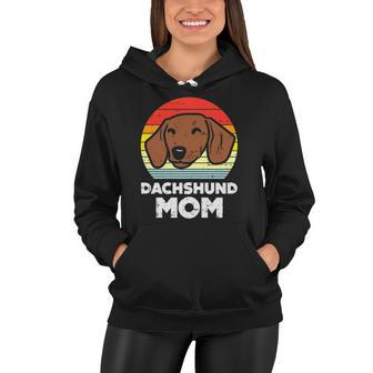 Womens Dachshund Mom Retro Weiner Sausage Dog Animal Pet Women Gift Women Hoodie | Mazezy