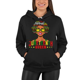 Womens Juneteenth Women Natural Afro Queen Women Hoodie | Mazezy CA