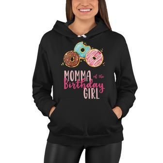 Womens Momma Of The Birthday Girl Donut Birthday Party Theme Family Women Hoodie - Seseable