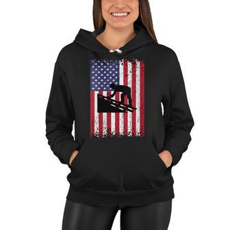 Womens Roofer Dad Usa Flag Patriotic 4Th Of July Gift Women Hoodie - Seseable