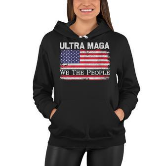 Womens We Are The People Men And Women Vintage Usa Flag Ultra Mega Women Hoodie - Seseable