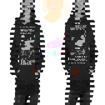 Yaya Grandma Gift Worlds Best Yaya Shark Women Hoodie - Seseable