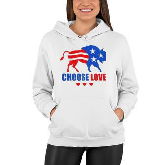 2022 Choose Love Buffalo Give Hope And Share Grief Heart Women Hoodie | Mazezy