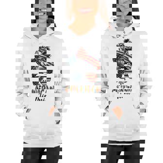 All American Mimi Messy Bun Matching Family 4Th Of July Mom Women Hoodie - Seseable