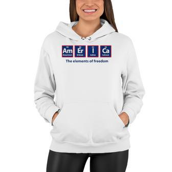 America Periodic Table Funny Patriotic Usa 4Th Of July Women Hoodie | Mazezy