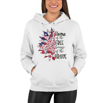 America The Home Of Free Because Of The Brave Plus Size Women Hoodie | Mazezy
