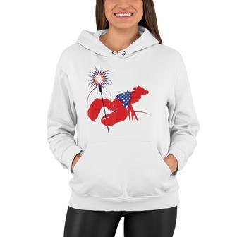 Americana Liberty The Lobster 4Th Of July Women Hoodie | Mazezy