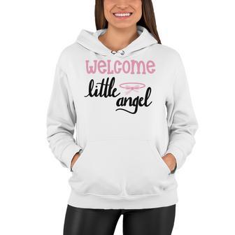 Baby Shower Text Design Welcome Little Angel Women Hoodie | Favorety DE