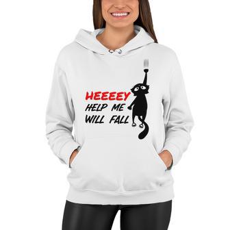 Black Cat Sayes Hey Cat Sayes Hey Women Hoodie | Favorety UK