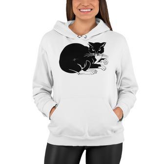 Cat Cut Cat Cat Lovers Black Cat Funny Cat Birthday Cat Gift Cat Danger Kitty V3 Women Hoodie | Favorety