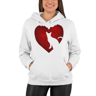 Cat Heart Shirt Cat Lovers Valentine Day Gifts For Couple Women Hoodie | Favorety AU