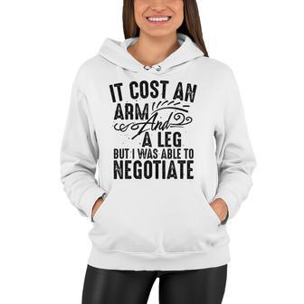 Cool Arm And Leg Able To Negotiate Funny Amputation Gift Women Hoodie | Mazezy