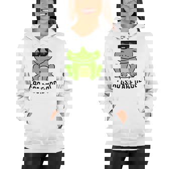 Frogs Are Cool Frog With Sunglasses Lover Funny Frogs Women Hoodie | Mazezy