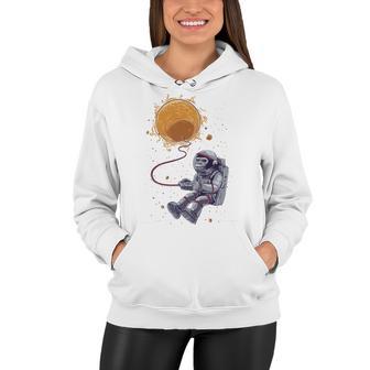 Funny Astronaut Monkey Blowing Sun V2 Women Hoodie | Favorety