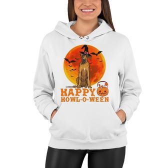 Funny Rhodesian Ridgeback Dog Halloween Happy Howl-O-Ween Women Hoodie | Mazezy