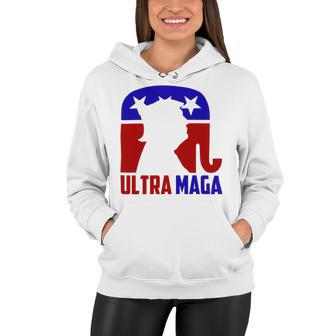 Funny Ultra Maga Gift For Americans Trump Biden Lover Women Hoodie | Favorety