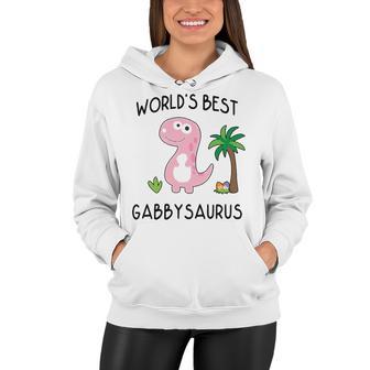 Gabby Grandma Gift Worlds Best Gabbysaurus Women Hoodie | Seseable UK