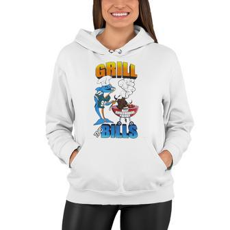 Grill The Bills Dolphin Chef Best Buffalo Burgers And Wings Women Hoodie | Mazezy