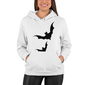 Halloween Two Bats Pattern Women Hoodie | Favorety