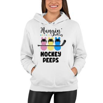 Hanging With My Hockey Easter Bunnies Cute Easter Women Hoodie | Mazezy
