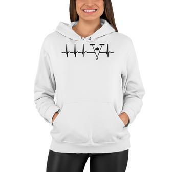 Heartbeat Curling Tshirt Cool Funny Nerdy Comic Graphic Curling Curling Player Curling Pla V2 Women Hoodie | Favorety DE