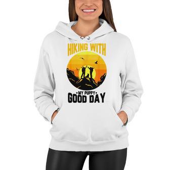 Hiking With My Puppy Good Day Women Hoodie | Favorety AU