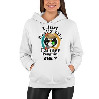 I Really Like Farmer Penguin Ok Women Hoodie | Favorety UK