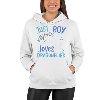 Kids Dragonfly Just A Boy Who Loves Dragonflies Gift V2 Women Hoodie - Seseable