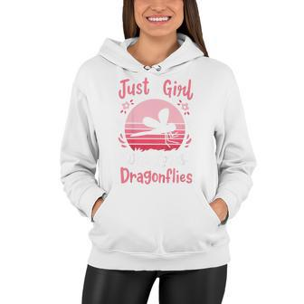 Kids Dragonfly Just A Girl Who Loves Dragonflies V2 Women Hoodie - Seseable