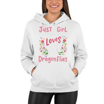 Kids Dragonfly Just A Girl Who Loves Dragonflies Women Hoodie - Seseable
