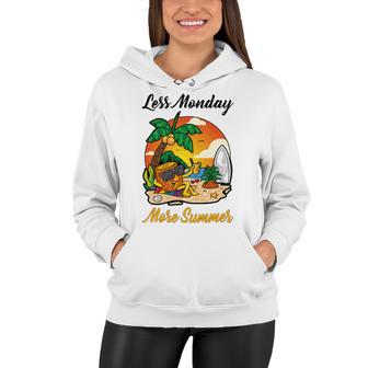 Less Monday More Summer Funny Pineapple Gift Pineapple Lover Women Hoodie | Favorety UK