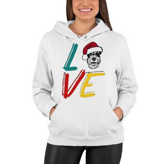 Love My Xmas Miniature Schnauzer Women Hoodie | Favorety CA