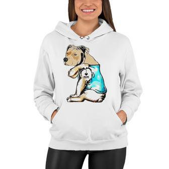 Pit Bull - I Love Mom Tattoo Mothers Day Gift Women Hoodie | Mazezy