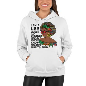 Proud Afro Leo Queen July August Birthday Leo Zodiac Sign Women Hoodie - Seseable