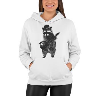 Raccoon Wielding Ukulele Women Hoodie | Favorety CA