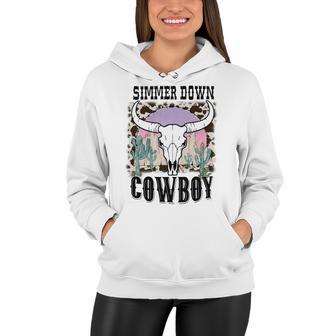 Simmer Down Cowboy Western Style Gift Women Hoodie | Favorety UK