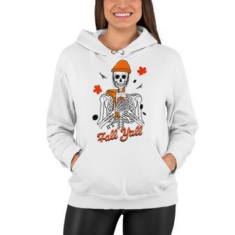 Skeleton It’S Fall Y’All Thanksgiving Funny Autumn Halloween Women Hoodie | Favorety AU